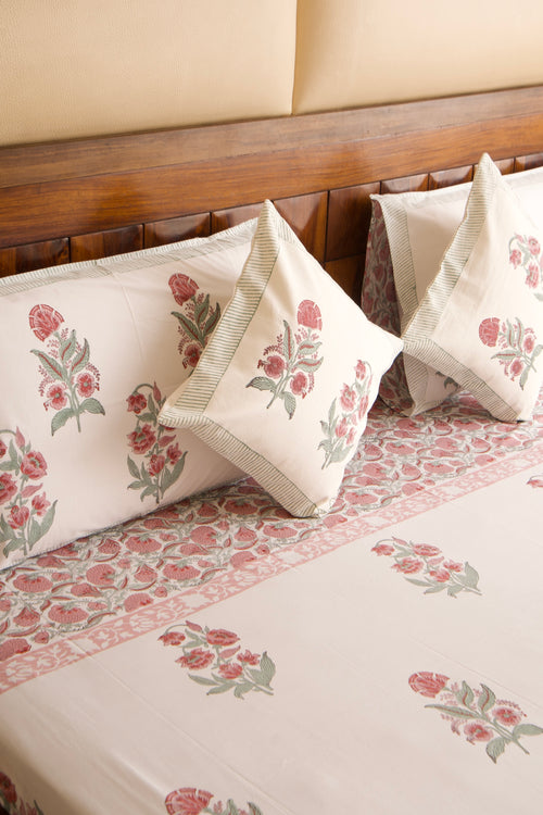 Hibiscus Bedsheet & Bedcover Set