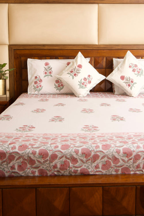 Hibiscus Percale Cotton Bedsheet
