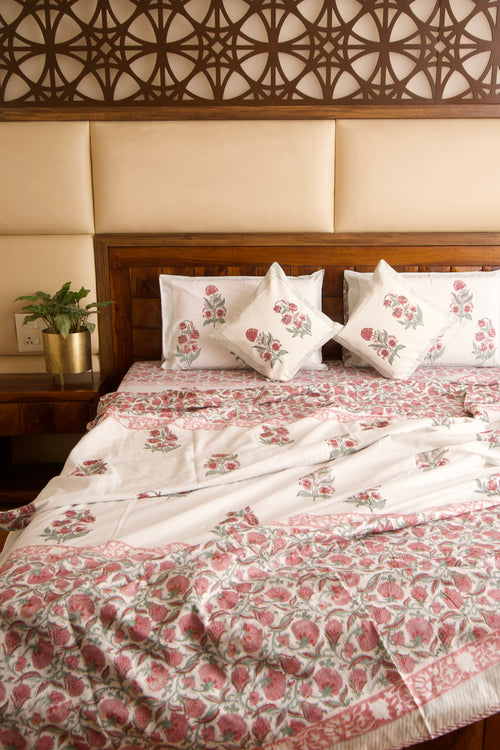 Hibiscus Bedsheet & Dohar Set