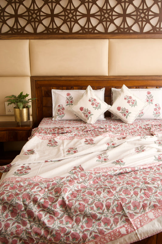 Hibiscus Bedsheet & Dohar Set