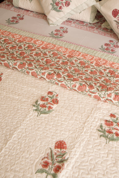 Hibiscus Bedsheet & Bedcover Set
