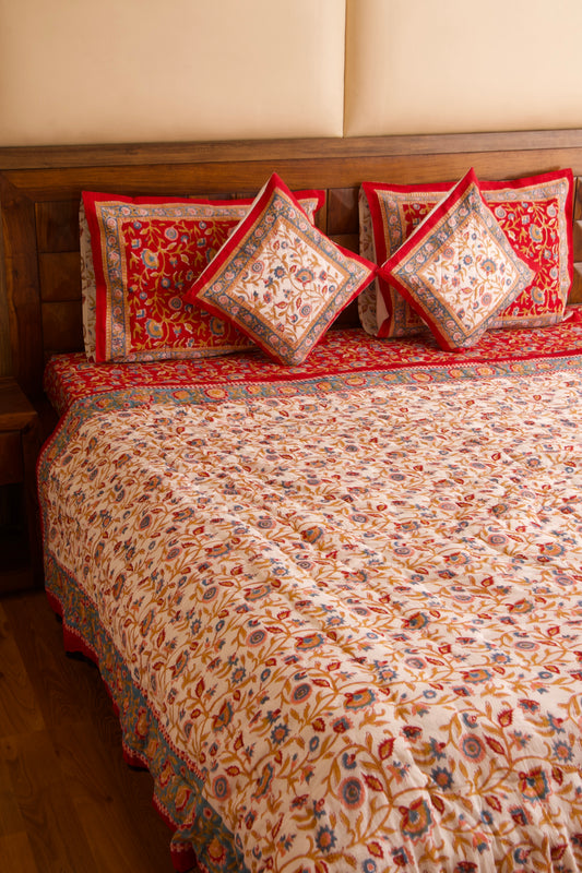Shalimar Bedsheet & Quilt Set