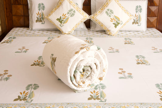 Dessert Guldasta Reversible Mulmul Cotton Quilt-King Size