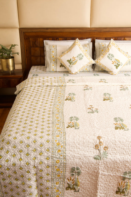 Dessert Guldasta Bedsheet & Bedcover Set