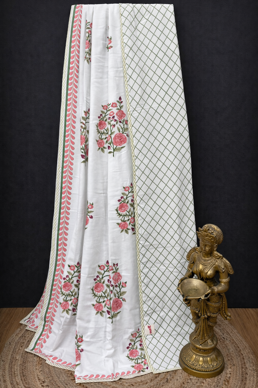 Organic Mulmul Cotton Dohar AC Blanket - Bunch of Roses