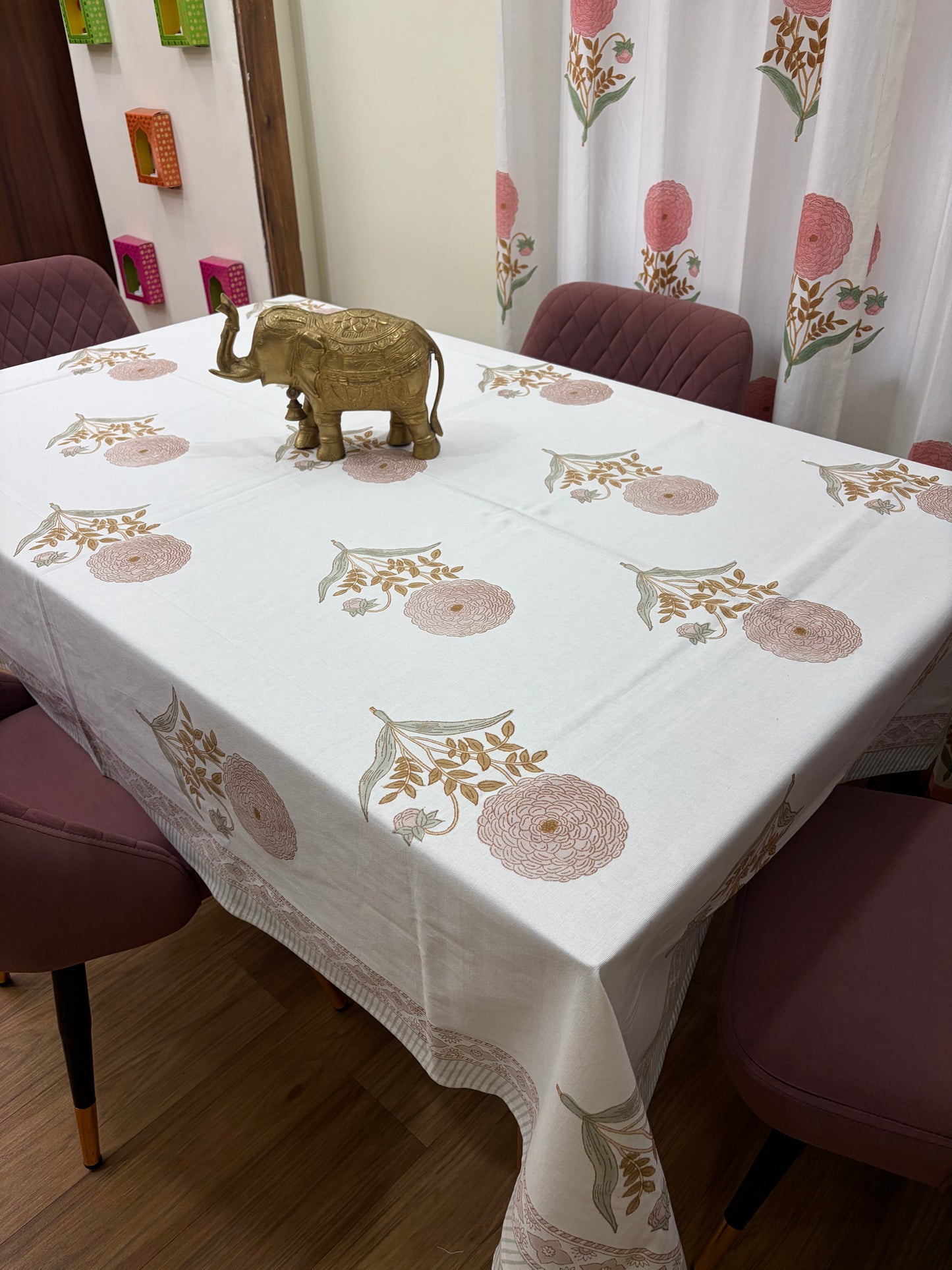 Peach Marigold Table Cover