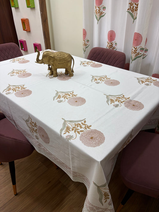 Peach Marigold Table Cover