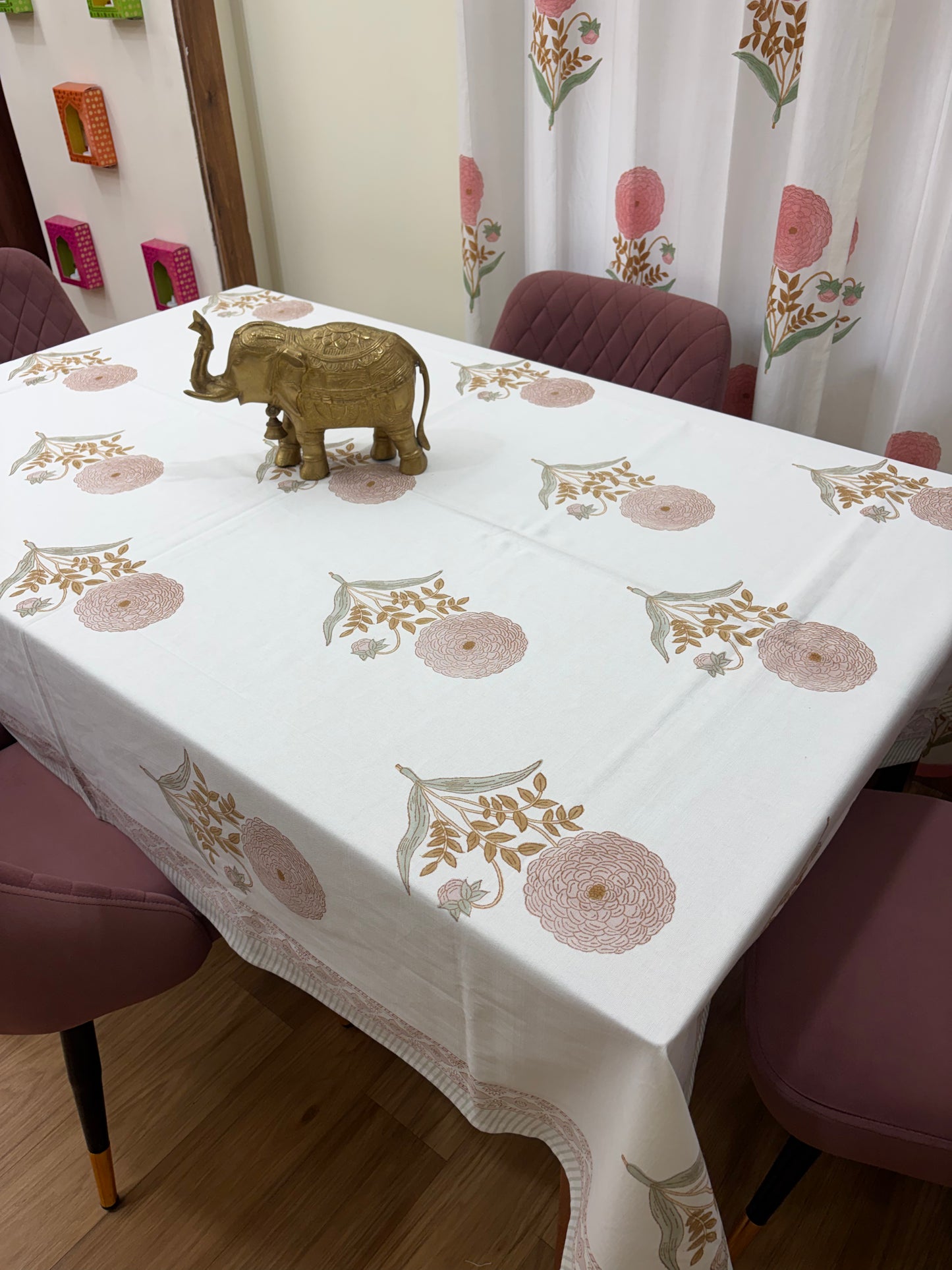 Peach Marigold Table Cover