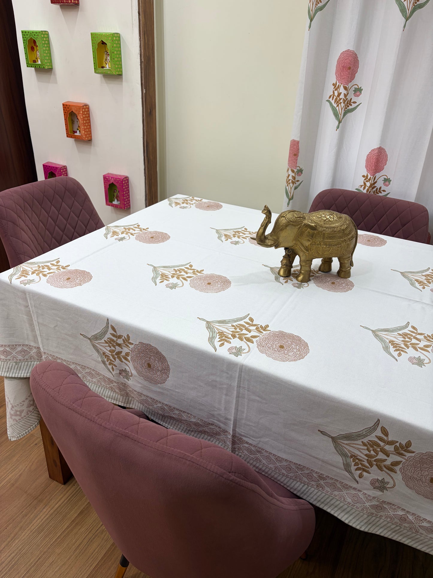 Peach Marigold Table Cover