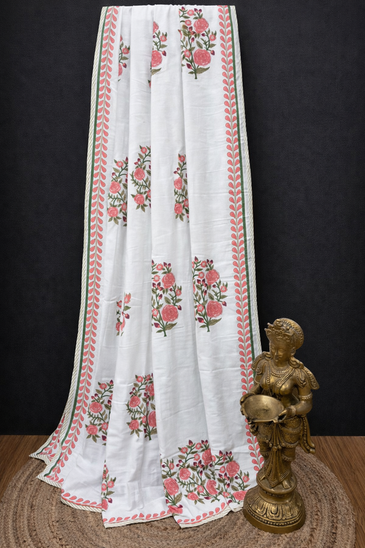 Organic Mulmul Cotton Dohar AC Blanket - Bunch of Roses