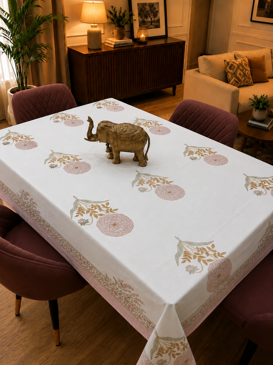 Peach Marigold Table Cover