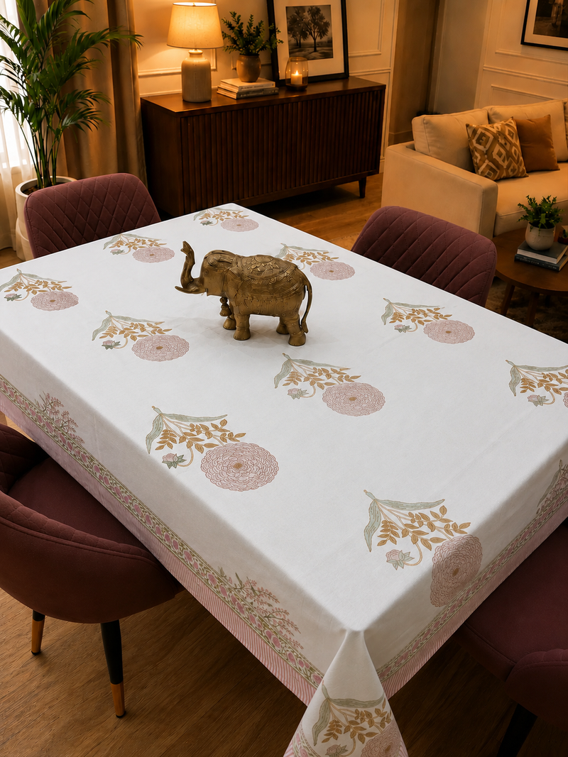 Peach Marigold Table Cover
