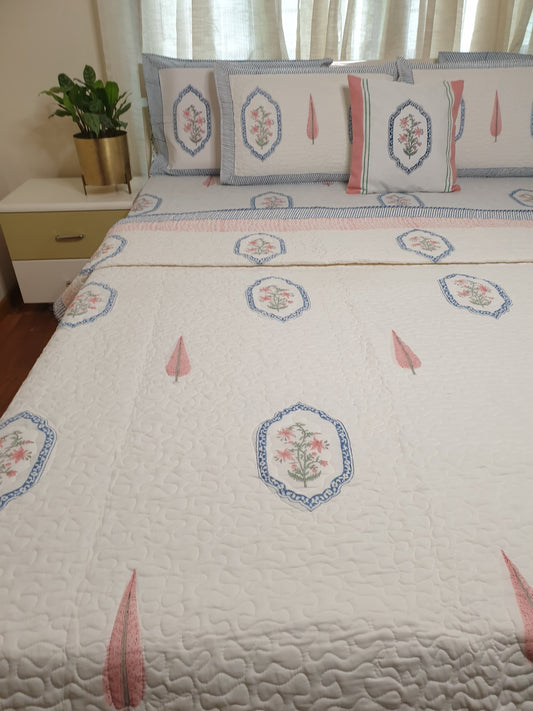 Jasmine Mirror Quilted Bedcover