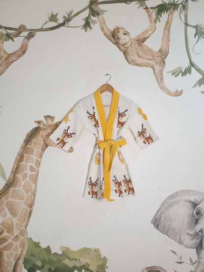 Kids Bathrobe- Spotted Deer