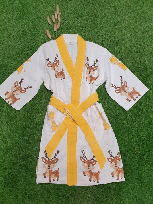 Kids Bathrobe- Spotted Deer