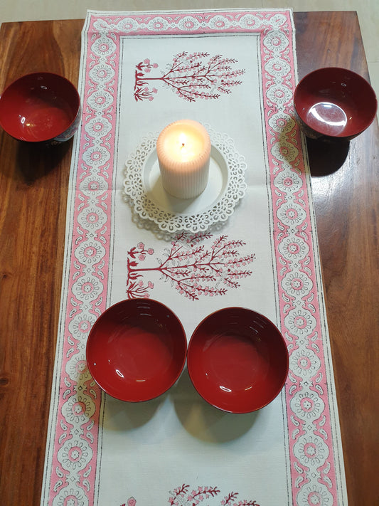 Rose Pink Parrot Table Runner