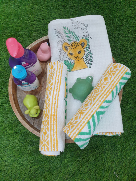 Kids Towel Set- Cheetah