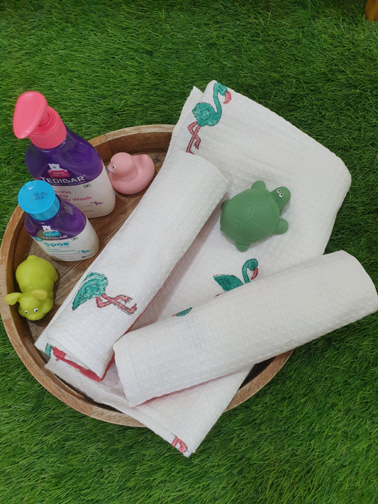 Kids Towel Set- Flamingo