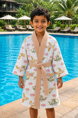 Kids Bathrobe- Airways Pink