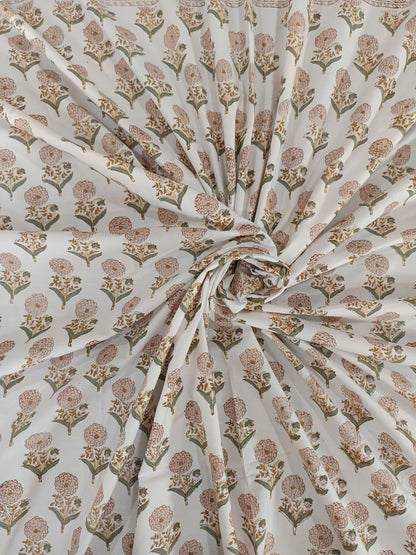 Peach Marigold Percale Bedsheet