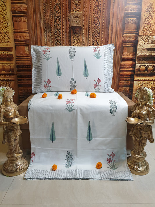 Kaner Baagh Percale Bedsheet