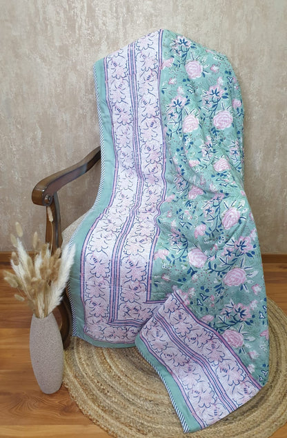 Organic Mulmul Cotton Dohar AC Blanket - Butterfly