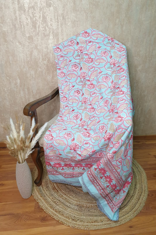 Organic Mulmul Cotton Dohar AC Blanket - Kamal