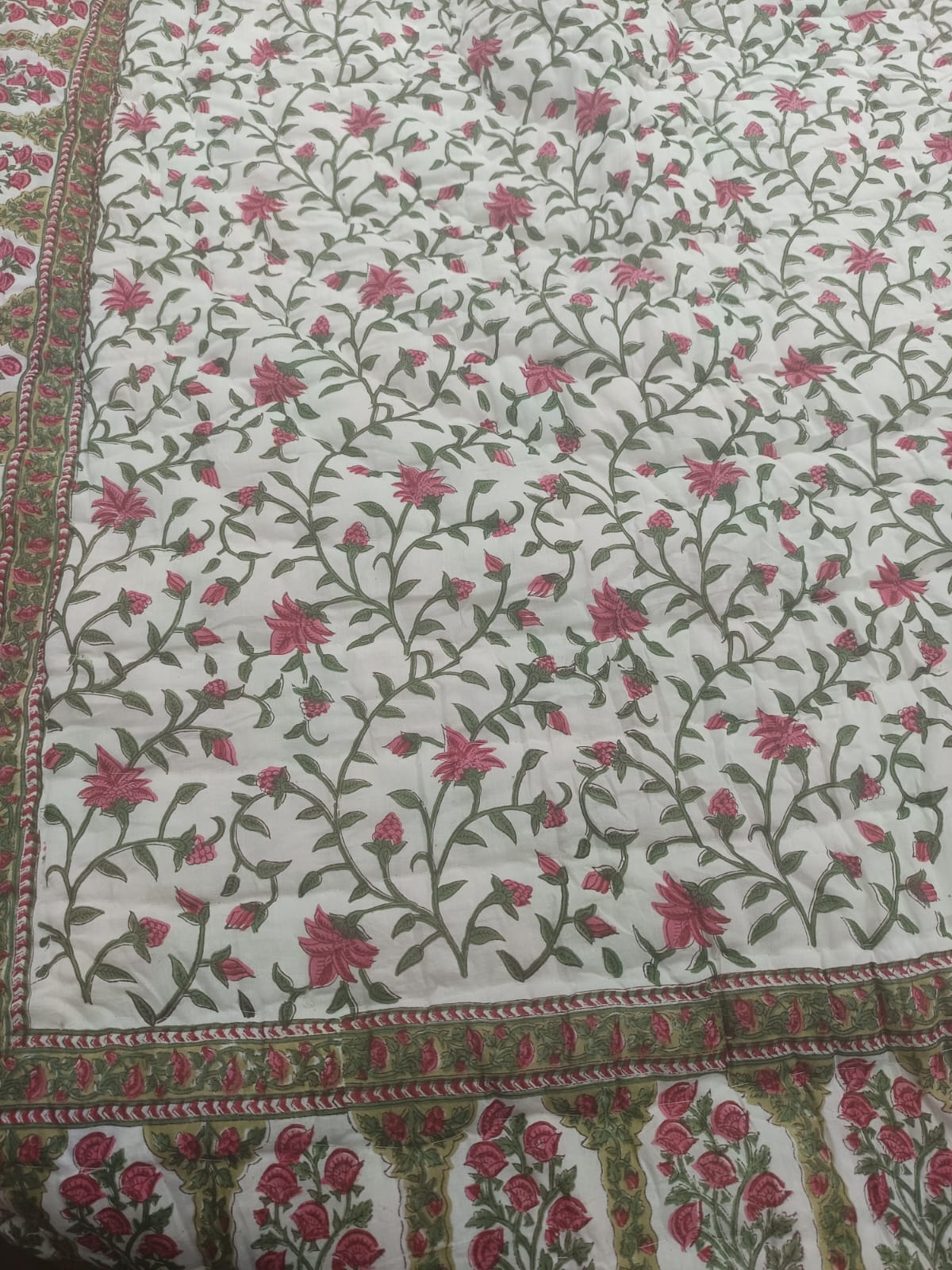 Rani Green Bagh Reversible Mulmul Cotton Quilt