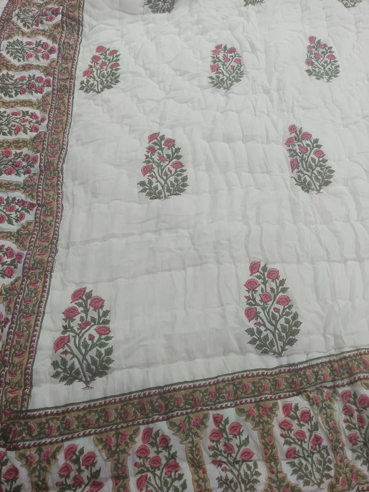 Rani Green Bagh Reversible Mulmul Cotton Quilt