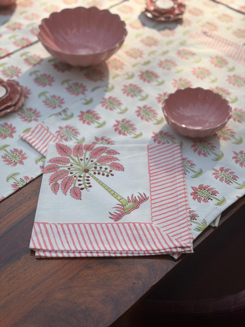 Gulaab Khajuri Table set- Runner, Mat & Napkin