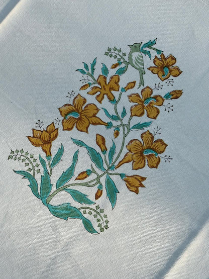 Turquoise Mustard Baagh Table Runner