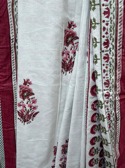 Organic Mulmul Cotton Dohar AC Blanket - Laal Buta