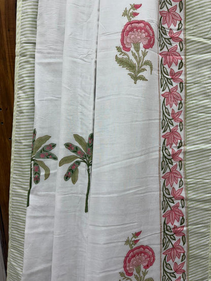 Organic Mulmul Cotton Dohar AC Blanket - Palm Tree
