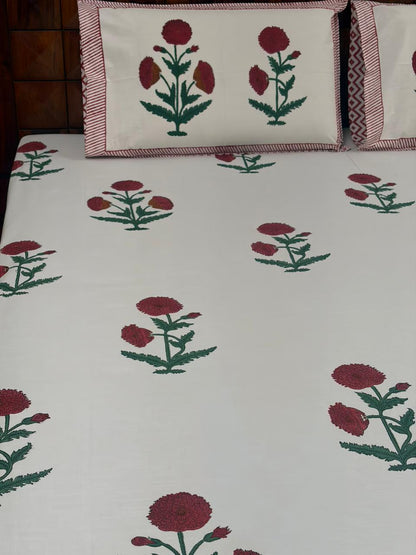 Laal Ishq Percale Cotton Bedsheet