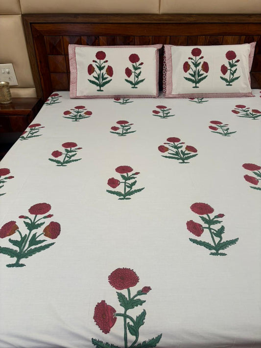 Laal Ishq Percale Cotton Bedsheet