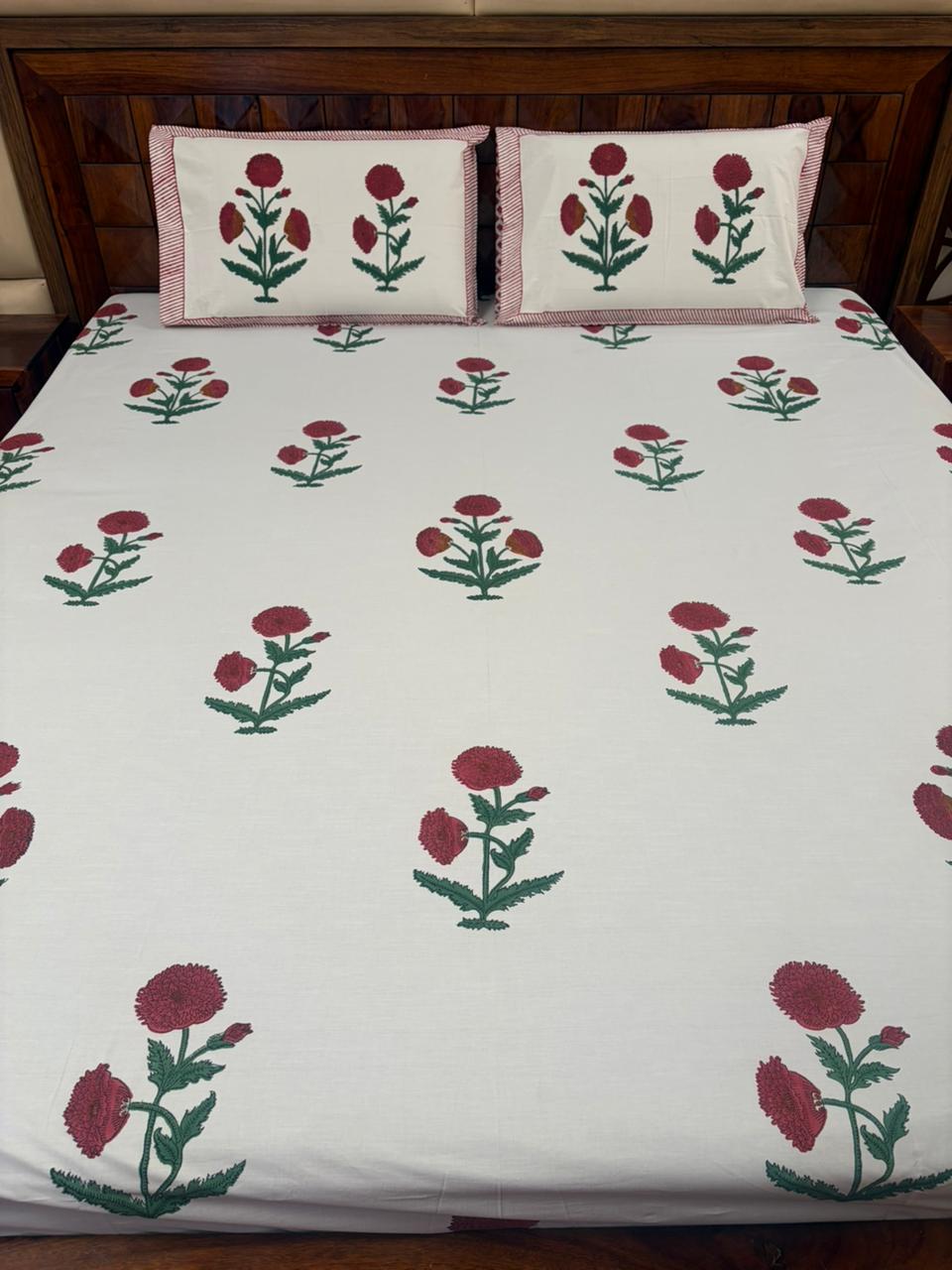 Laal Ishq Percale Cotton Bedsheet