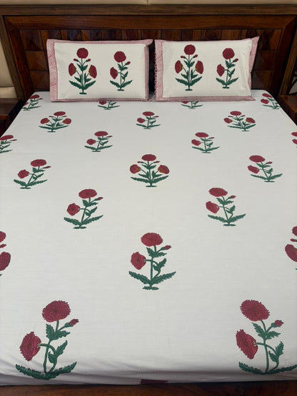 Laal Ishq Percale Cotton Bedsheet