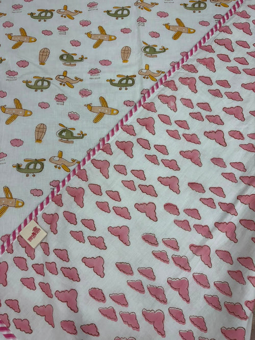 Kids Mulmul Dohar- Airways Pink