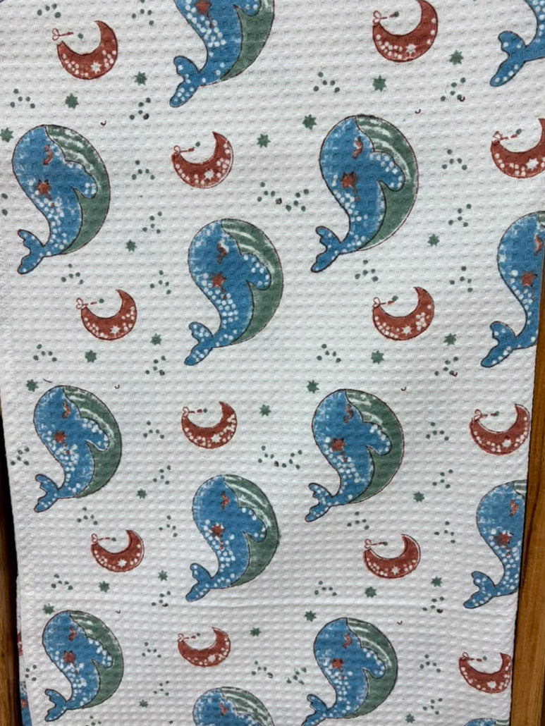 Kids Bath Towel Set - Moon Whale