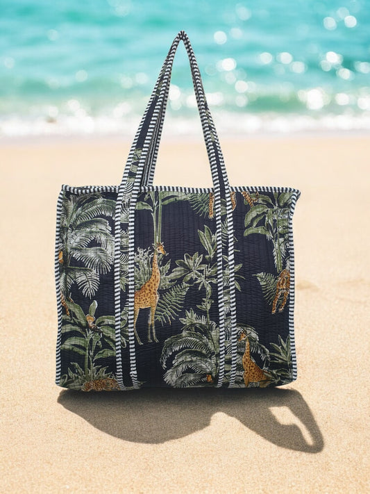 Black Forest Zipper Tote Bag