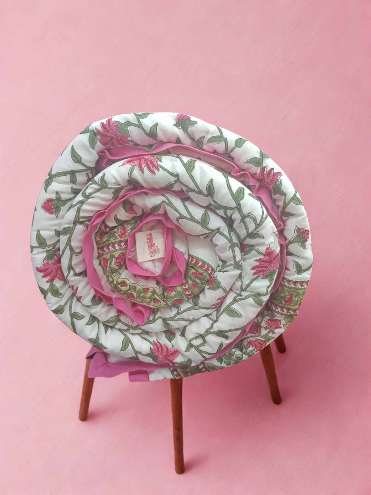 Rani Green Bagh Reversible Mulmul Cotton Quilt