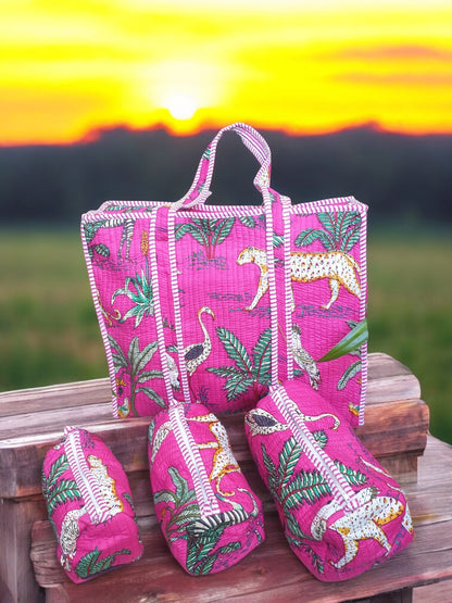 Pink Panther Zipper Tote Bag